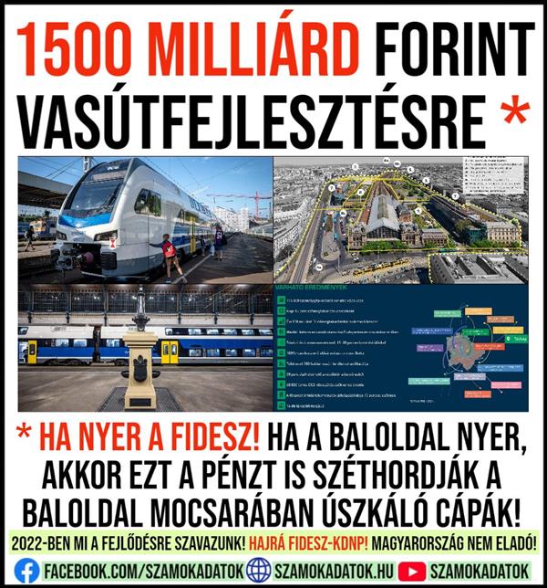 HUF 1,500 billion for railway development!  *