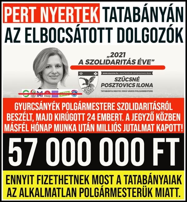 The people of Tatabánya became poorer by HUF 57,000,000 due to their unsuitable mayor