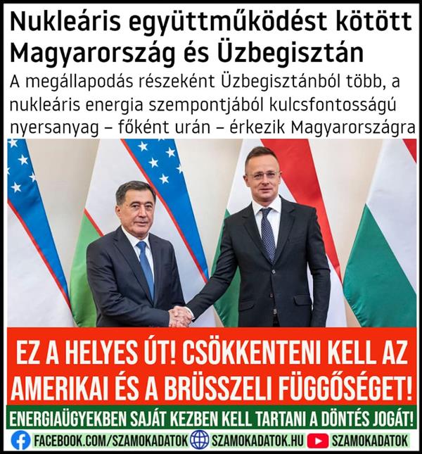 Hungary and Uzbekistan concluded nuclear cooperation!