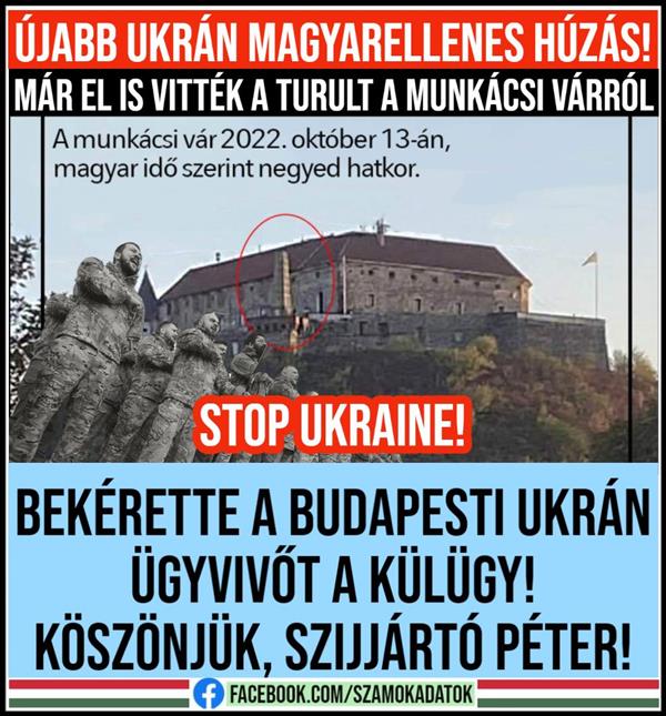 Due to the new anti-Hungarian outburst, the Ukrainian charge d'affaires in Budapest was summoned by the Foreign Office