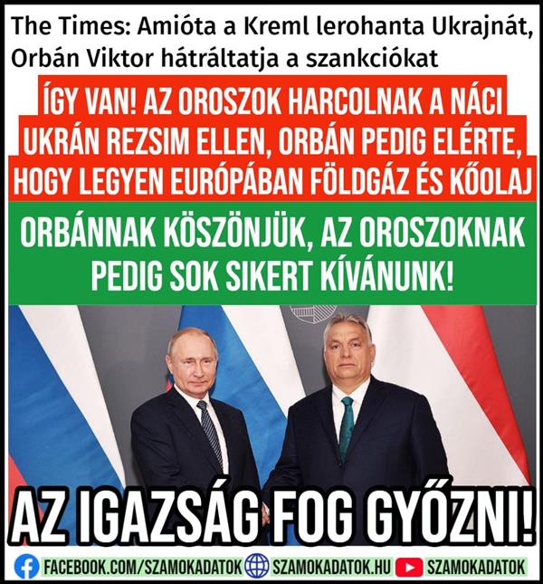 The Times: Ever since the Kremlin invaded Ukraine, Viktor Orbán has been rolling back sanctions