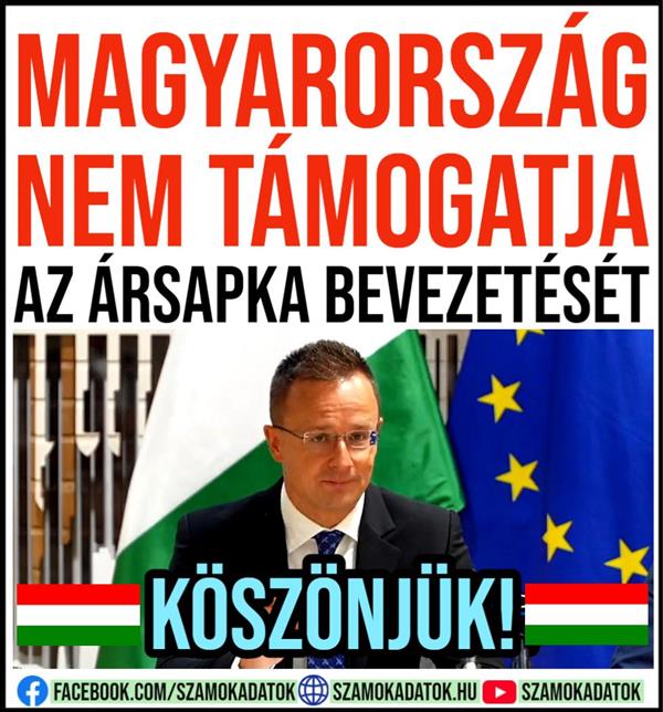 "Hungary does not support the introduction of the price cap in any way!"